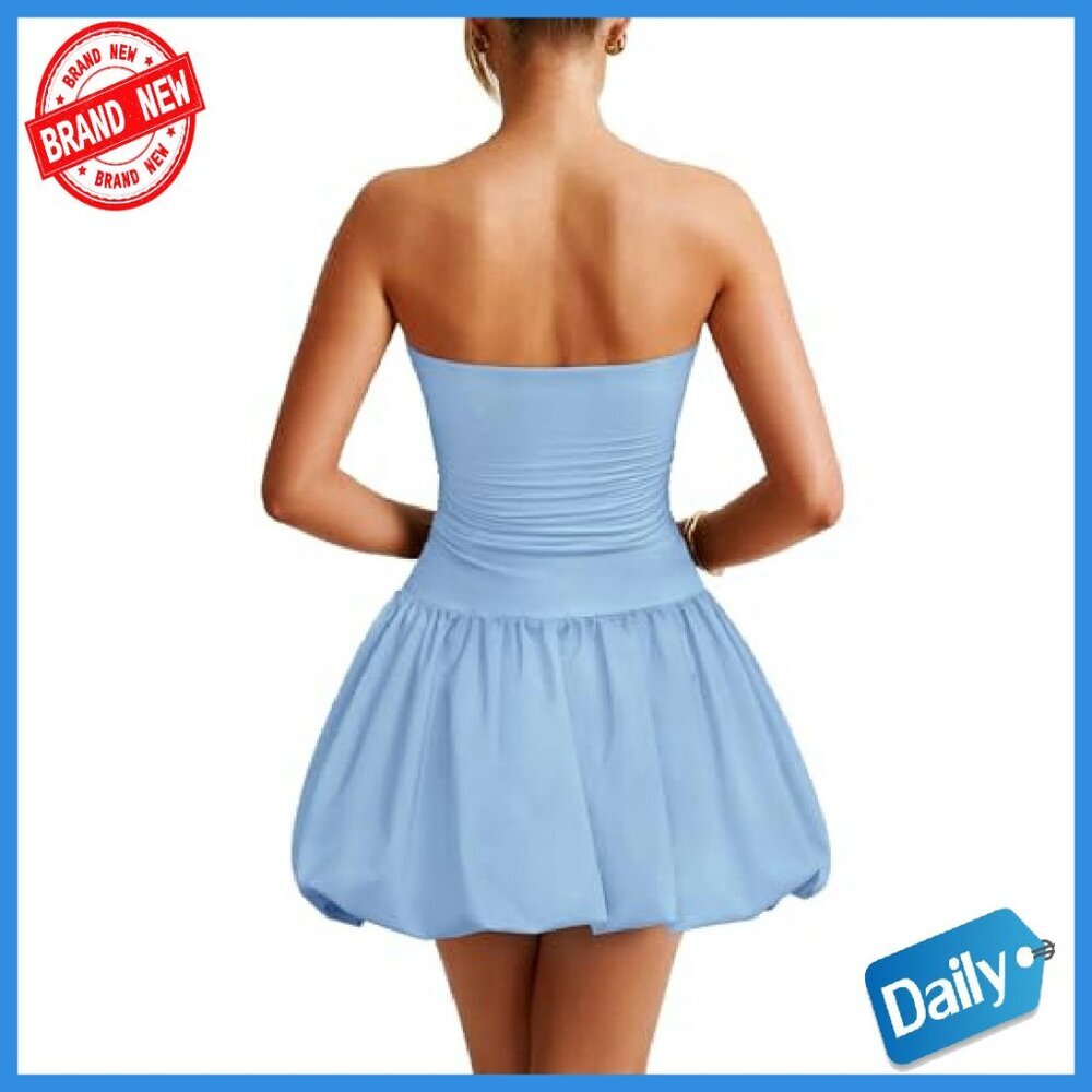 Sleeveless Backless Ruched Bodycon Mini Dress, Size XS, Polyester Spandex - Picture 4 of 7
